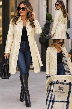 Burberry London Trench Rain Coat PEARL